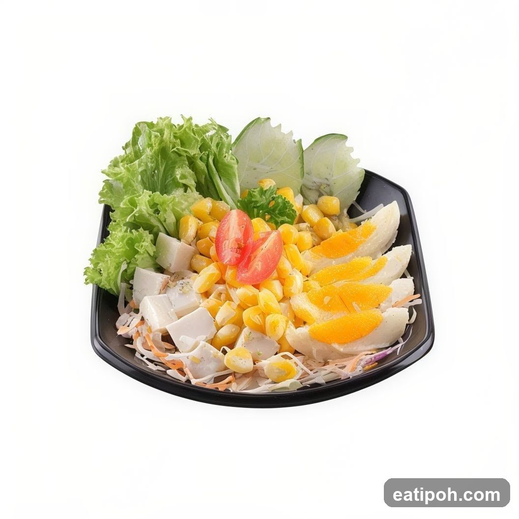 Salad with Corn and Orange Slices