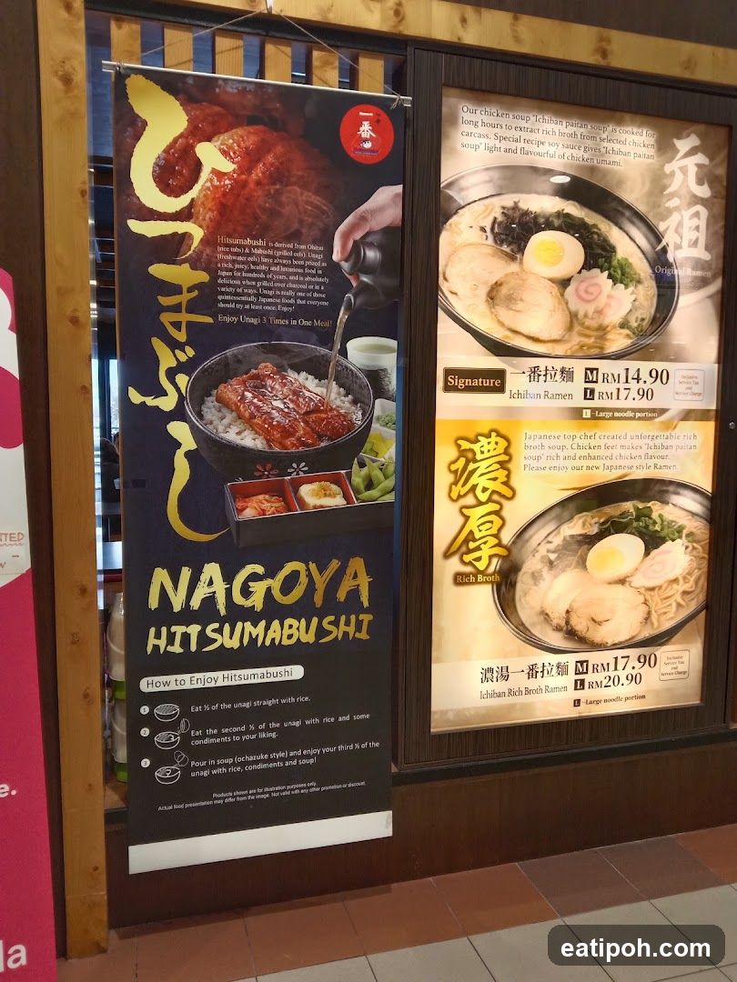 Nagoya Hitsumabushi and Ramen Menu
