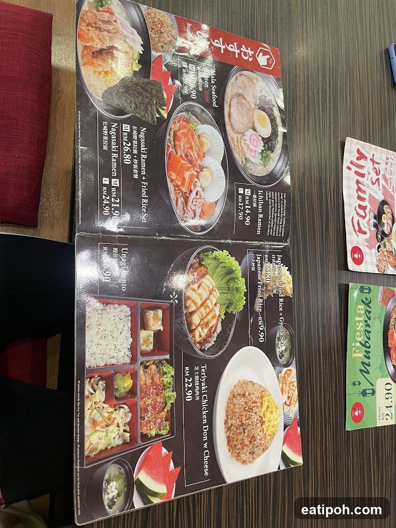 Japanese Restaurant Menu