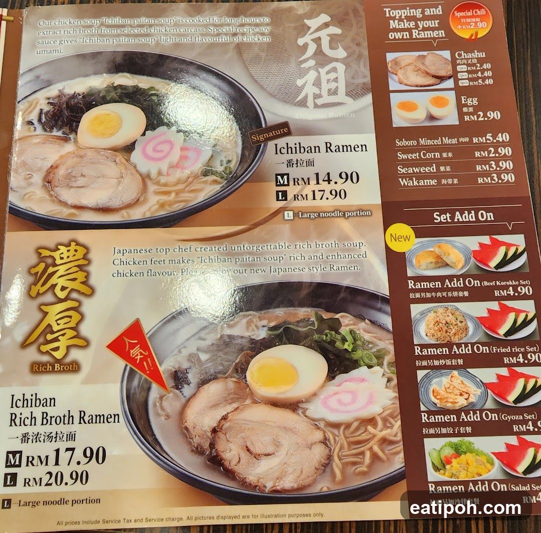 Ramen Menu