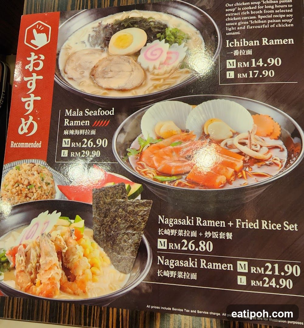 Ramen Menu