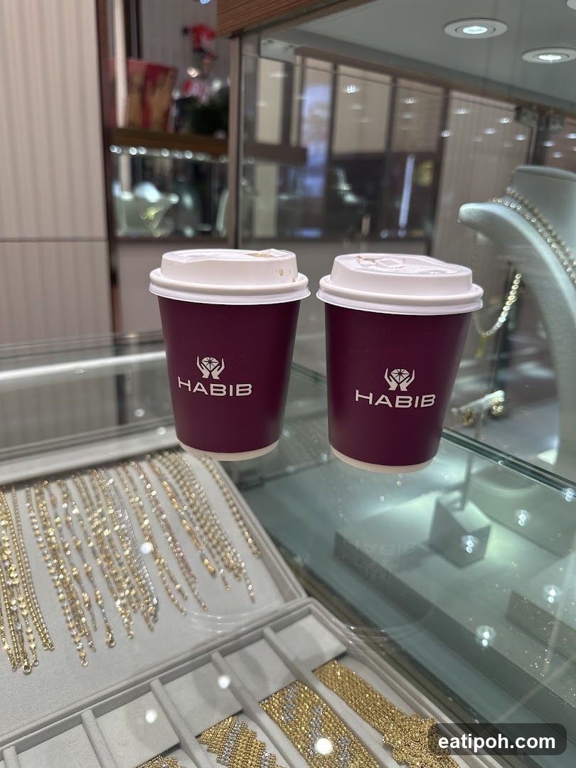 Coffee Cups in Jewelry Store