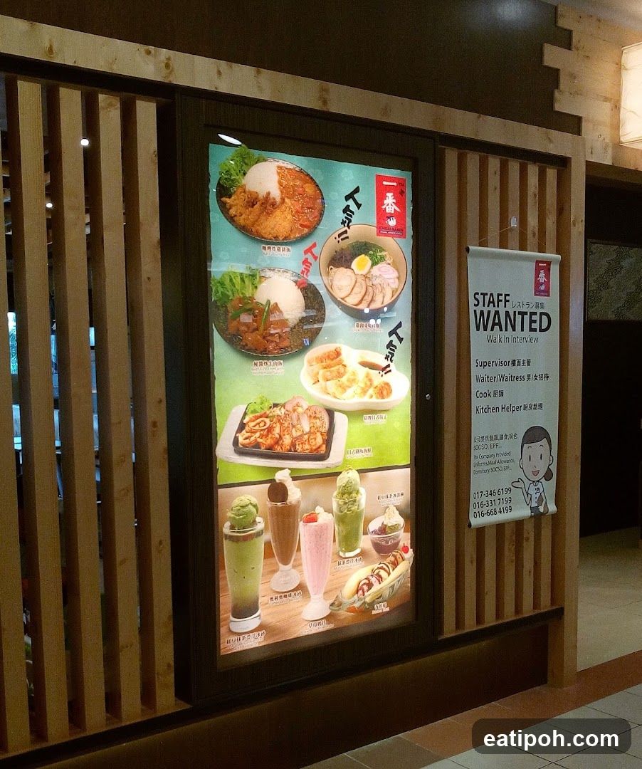 Restaurant Menu and Staff Wanted Poster