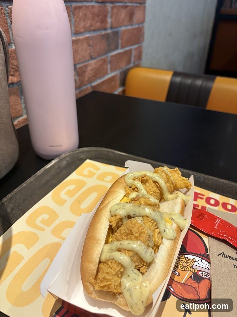 Fried Chicken Hot Dog