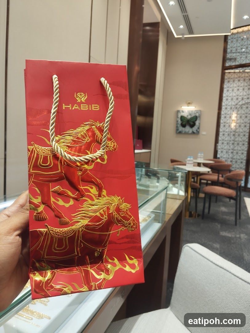 Red Gift Bag with Horses