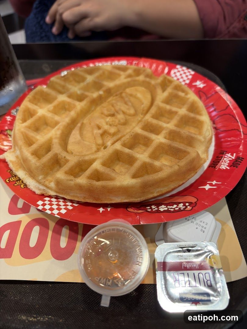 Waffle with Butter and Syrup