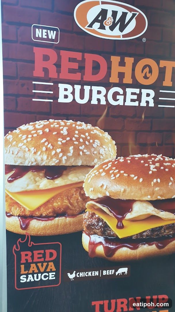 A&W Red Hot Burger Advertisement