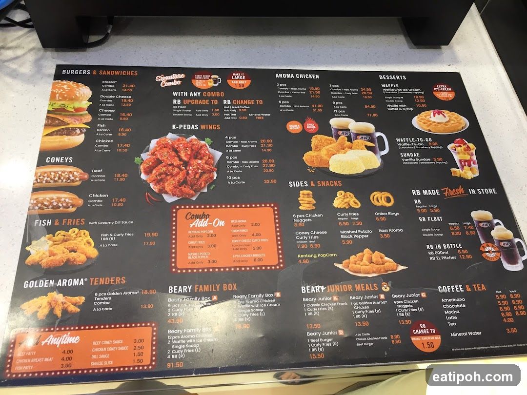 A&W Menu
