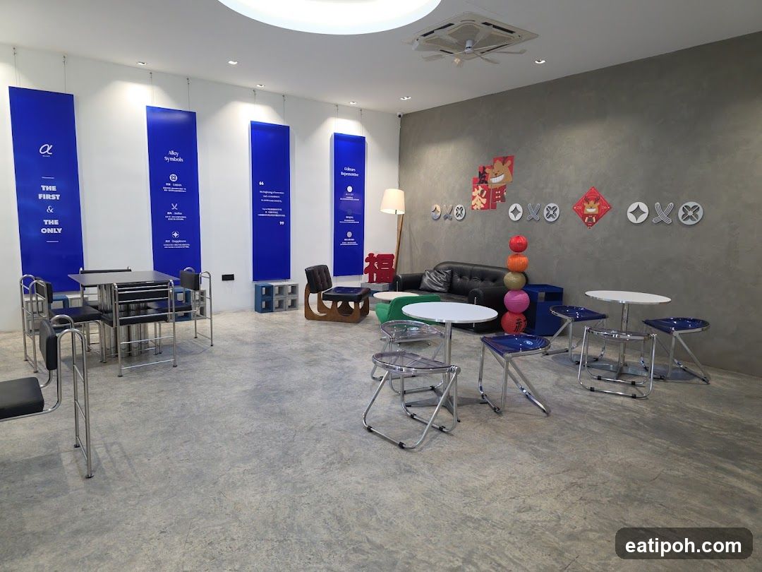 Modern Lounge Area with Decorative Wall Art