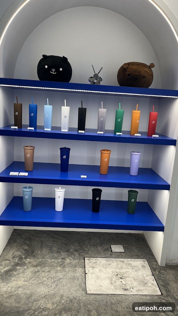 Display of Tumblers and Plush Toys