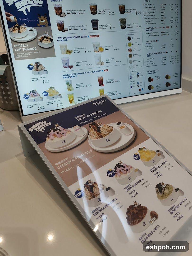 The Alley Menu