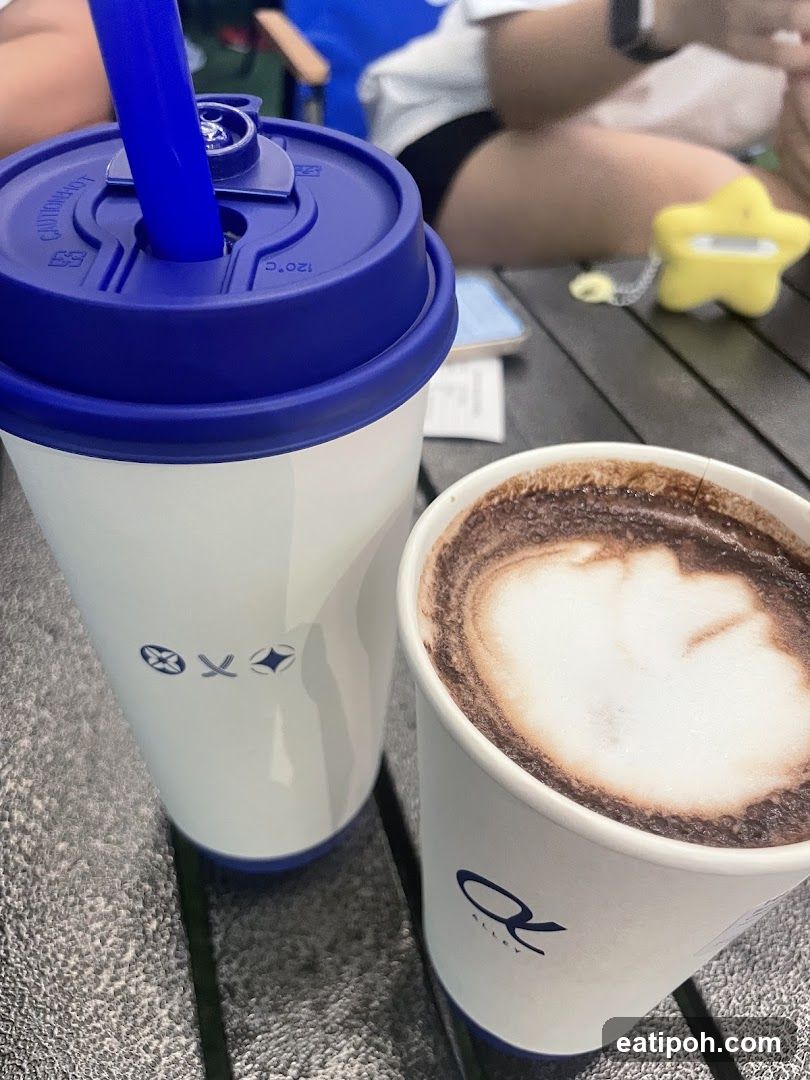 Two drinks on a table
