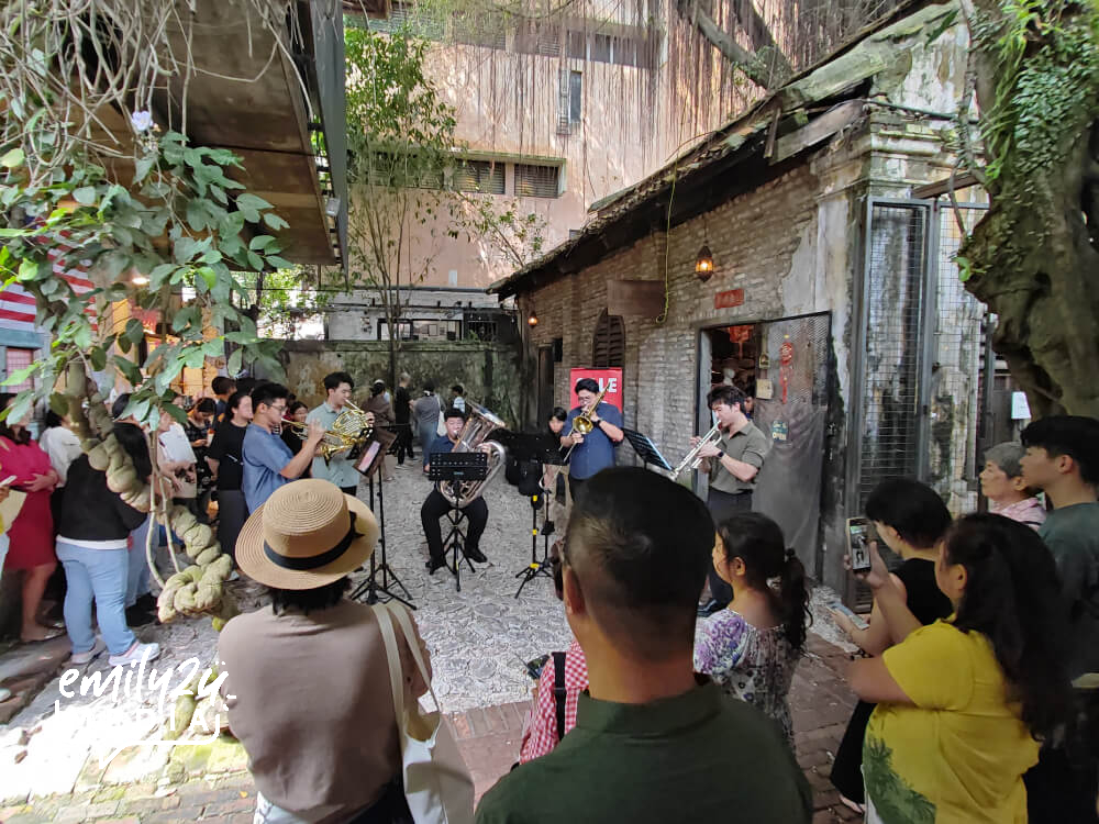 Infinity Brass Quintet performing at Kong Heng Square Artisan Market during the National Orchestra Camp and Festival 2026